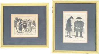 A Pairing Of Antique Etchings