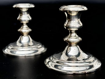 A Pair Of Vintage Weighted Sterling Silver Candlesticks By Gorham