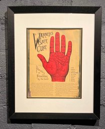 Vintage Warners Safe Cure Palmistry Fortune Telling Advertising Print