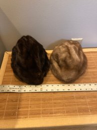 2 Womens Vintage Fur Hats