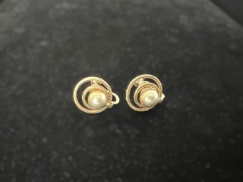 Vintage Forstner Sterling Screw-back Earrings