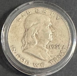 1961-d Benjamin Franklin Silver Half Dollar