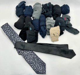 2 Boy's Ties By Michael Kors & John Varvatos & 15 Pairs Boy's Dress Socks By Polo, Calvin Klein & More