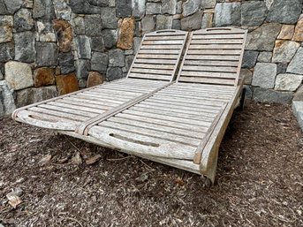 Outdoor Classic Teak Double Chaise Lounger