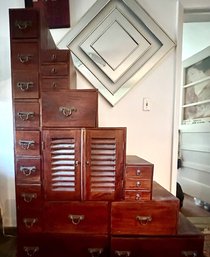 Japanese Style Tansu Step Chest