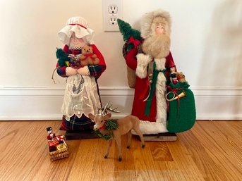 Santa & Mrs Claus Decorations, Crafted In 1980s