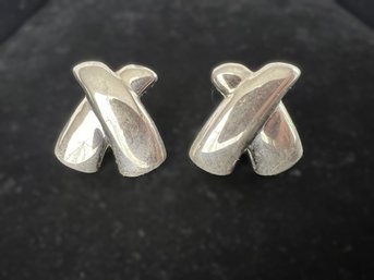 Vintage X Form Clip-on Earrings