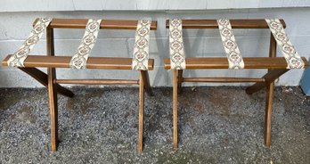 Pair Of Vintage Folding Luggage Racks