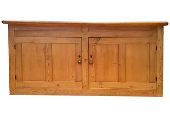 A Primitive Paneled Pine Sideboard Or Console