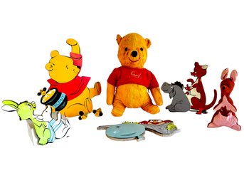 Collection Of Vintage Winnie The Pooh And Friends Wall Hangings & Dolls