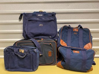 Collection Of Vintage Lands End Luggage - 6 Pieces