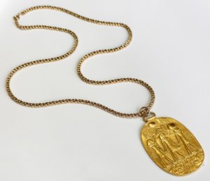 A Vintage 1976 Met Museum Egyptian Pendant, Signed Napier