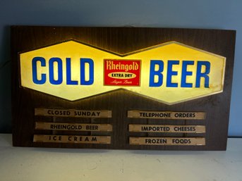Rheingold Beer Advertising Sign