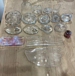 Lot Of Multiple Pieces Of Beautiful Hand Blown Art Glass