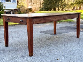 A 19th Century English Pine Farmhouse Table, Restored