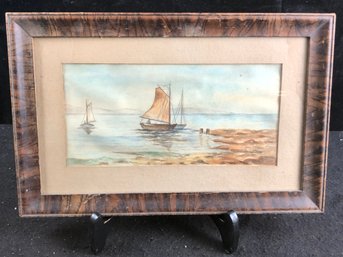 Framed Art Of A Sailboat On The Water