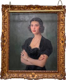 An Original Oil On Board, Society Portrait, 1930's, Unsigned