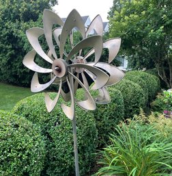 Samson Metal Double Motion Flower Wind Yard Art