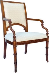 An Antique Chinese Chippendale Arm Chair, With Faux Bamboo Details