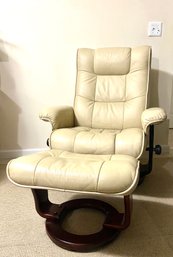 MCM Reclining Leather Chair And Ottoman