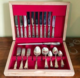 A Beautiful Set Of Vintage Sheffield Plate Flatware - Service For 10 Plus