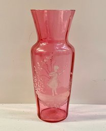 Pink Mary Gregory Vase