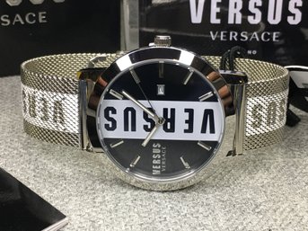 Fabulous Brand New $425 VERSACE / Versus Mens / Unisex Watch - With Box - Pillow - Warranty Card - Booklet