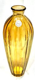 Amber Paneled Tall Recycled Glass Vase By Vidrios San Miguel.