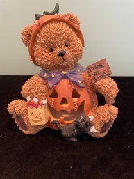 Pumpkin Bear Figurine