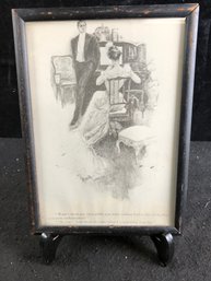 Black And White Framed Art Couples Scene