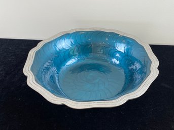 Beautiful Blue & Silver Dish