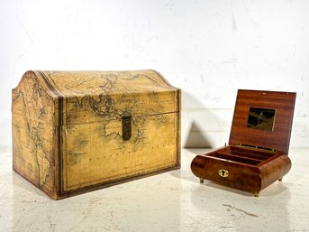 A Pairing Of Elegant Wood Boxes