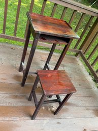 A 1930S MAHOGANY TELEPHONE TABLE