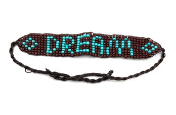 Brown And Turquoise Color Hand-beaded 'dream' Southwestern Style Bracelet