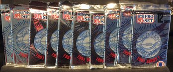 (10) 1991 Pro Set Platinum Football Series 1 Sealed Foil Packs - M