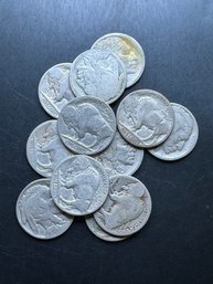 12 Buffalo Nickels Miscellaneous Dates