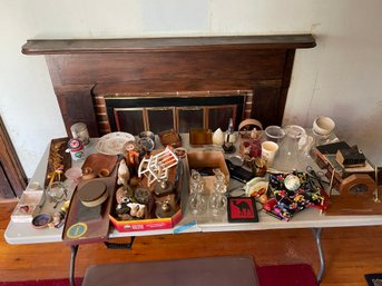 Table Lot Of Antique And Vintage Items