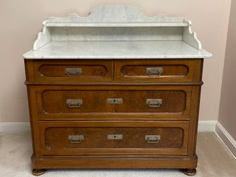 Vintage Marble Top Commode Dry Sink