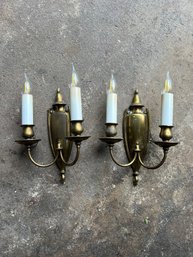 Lot Of Two Antique Double Arm Sconce - Circa 1920s