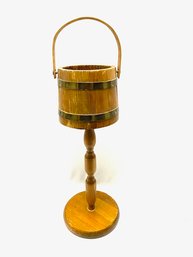 Vintage Spindle Style Wooden Smoking Stand/ashtray