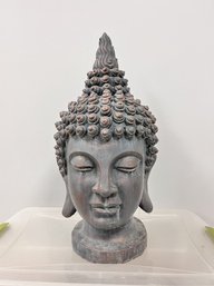 Cast Faux Stone Buddha Head