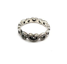 Vintage Sterling Silver Sparkly Marcasite Ornate Ring Band, Size 7