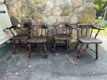 Four Piece Wooden Dining Chair Set