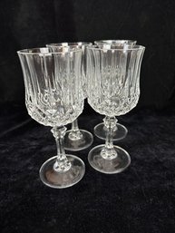 Set Of 4 Crystal Wine Glasses