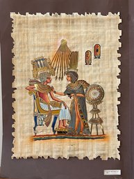 King Tut Tutankhamun And His Wife On Original Papyrus Paper Egypt Papyrus Ancient History Wall Decor