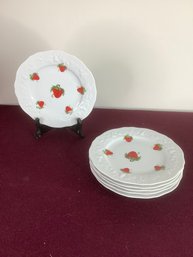 PH Deshoulieres Limoges Porcelain China Strawberry Dishes