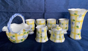 Lovely Coffee Set - Vase Marked Andrea Sadek, Other Pieces Unmarked