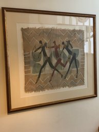 Framed Tribal Art On Cloth