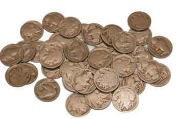 Indian Head Buffalo Nickel Coins Dateless - 40 Coins Total