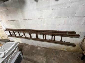 Old Extension 20' Ladder By Griffith Ladder Company